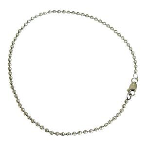 Vintage Ball Chain Bracelet Silver Tone 8”